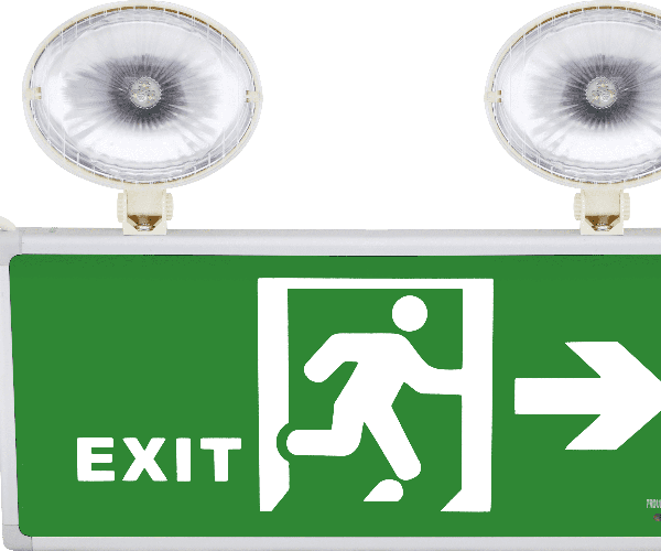 لوحة إرشادية بكشاف إضاءة