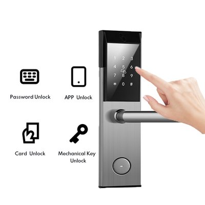 اللون الفضي ANSI Standard Mortise Smart Keypad Door Lock مع تطبيق TTlock