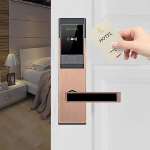 قفل باب فندق ذكي بدون مفتاح – RFID بمقبض أمان | موديل DSR217