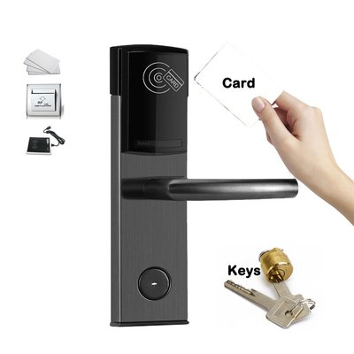 الفولاذ المقاوم للصدأ فندق أقفال بدون مفتاح DC6V بطاقة RFID أقفال ذكية 4AA القلوية