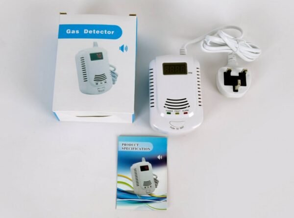 ⁦كاشف غاز يعمل على الكهرباء يطلق صافرة أنذار عند استشعار أي تسريب غاز Gas Detector⁩ - الصورة ⁦2⁩