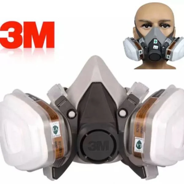 ⁦ماسك / قناع الغاز 3M 6200 مع الفلاتر 3M 6003/07047⁩ - الصورة ⁦5⁩
