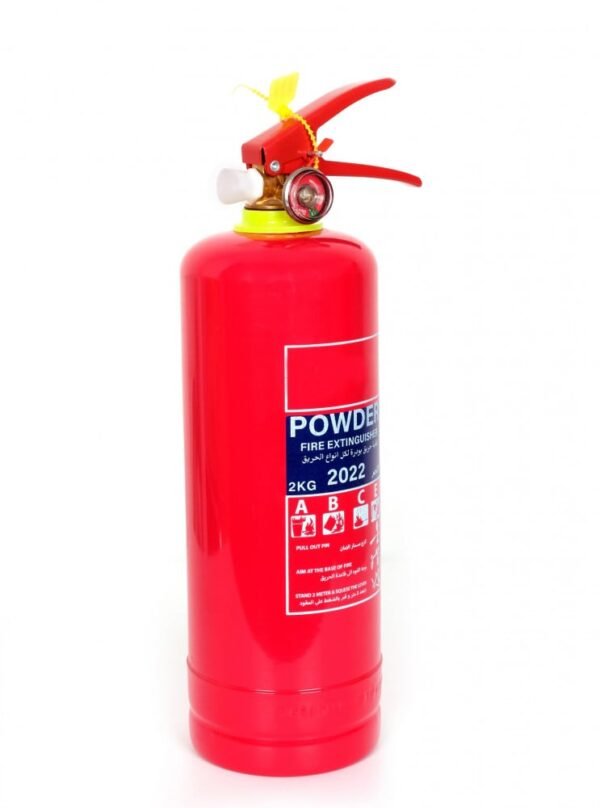 ⁦طفاية حريق بودرة حجم 2 كيلو لمكافحة جميع أنواع الحرائق 2KG Dry Powde Fire Extinguisher⁩ - الصورة ⁦2⁩