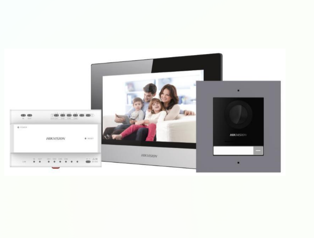 انتركوم 2 أسلاك | جرس بكاميرا مع موزع | هايكفيجن DS-KIS702Y-P