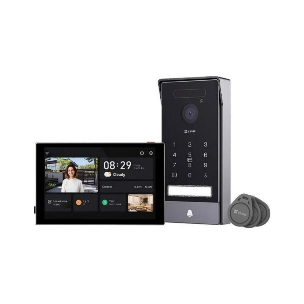انتركوم 2 أسلاك | فتح ببصمة الوجه واليد شاشة لمس 8 بوصة | EZVIZ - HP7 Pro 4K