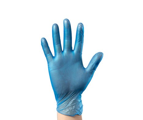 قفازات عمل مطلية ومقاومة للانزلاق - Blue Nitrile Disposable Gloves