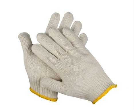 قفازات قطنية للعمل - White Cotton Work Gloves