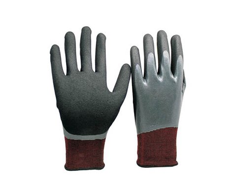 قفازات عمل مطلية ومقاومة للانزلاق - Nitrile Work Gloves