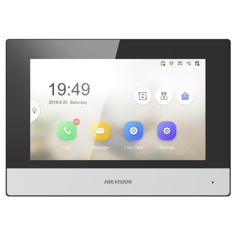 إنتركم مرئي هيكفيجن DS-KH6320-WTE1 8-ch PoE Wi-Fi LCD TFT