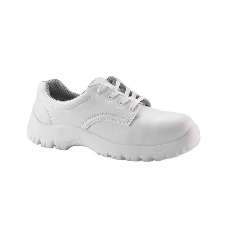 Lace Up White Safety Shoes