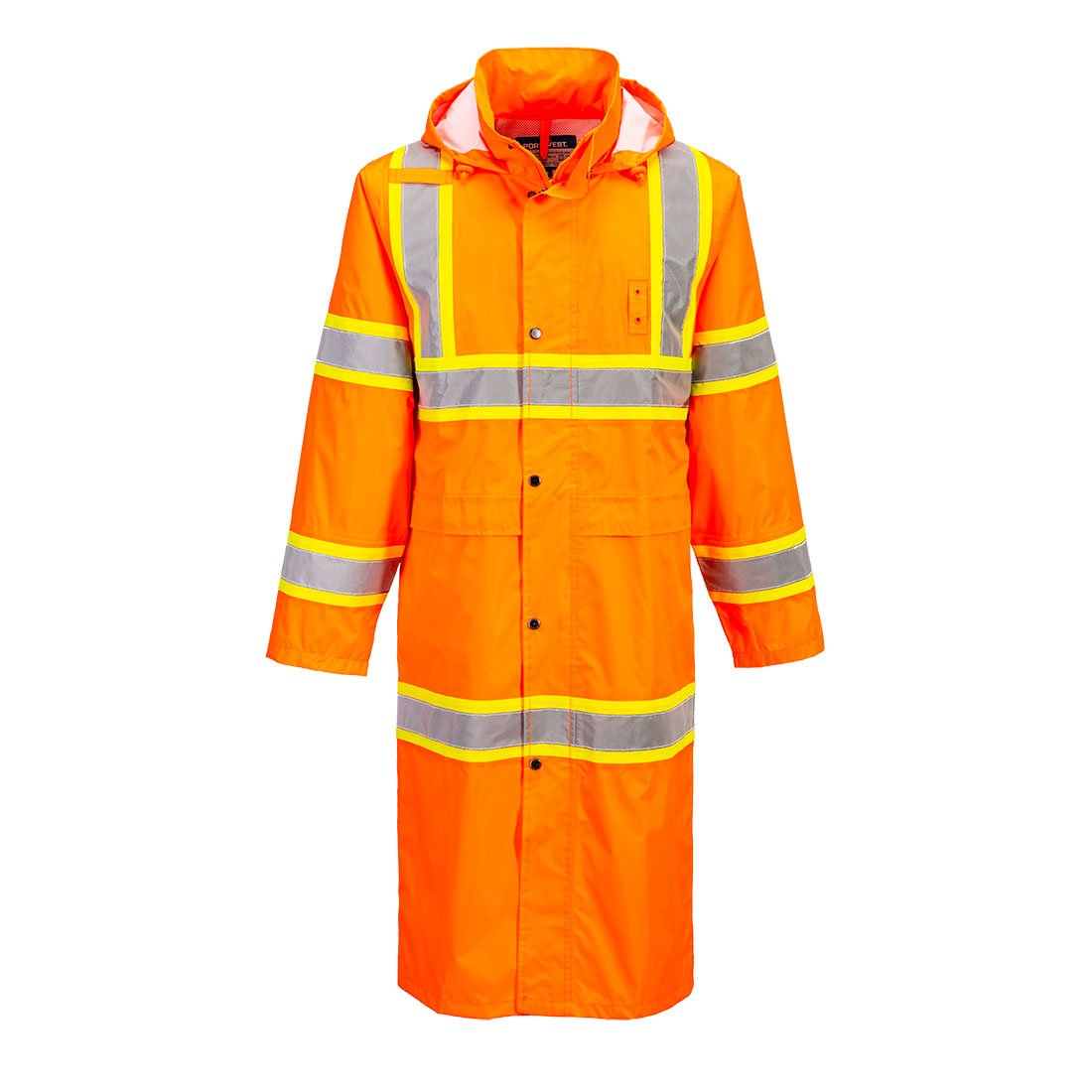 Hi-Vis Contrast Tape Rain Coat 48"